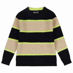 Pull Slide Rayé | Bleu nuit