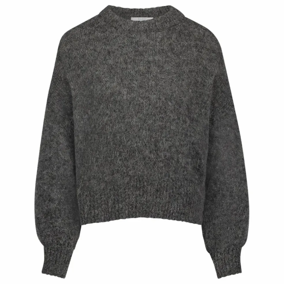 Pull Sonny Natural Alpaga | Gris chiné foncé