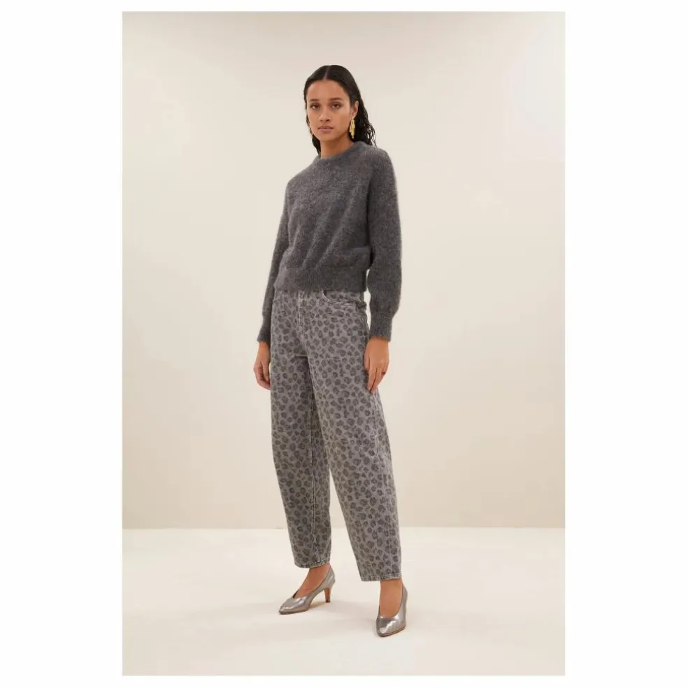 Pull Sonny Natural Alpaga | Gris chiné foncé