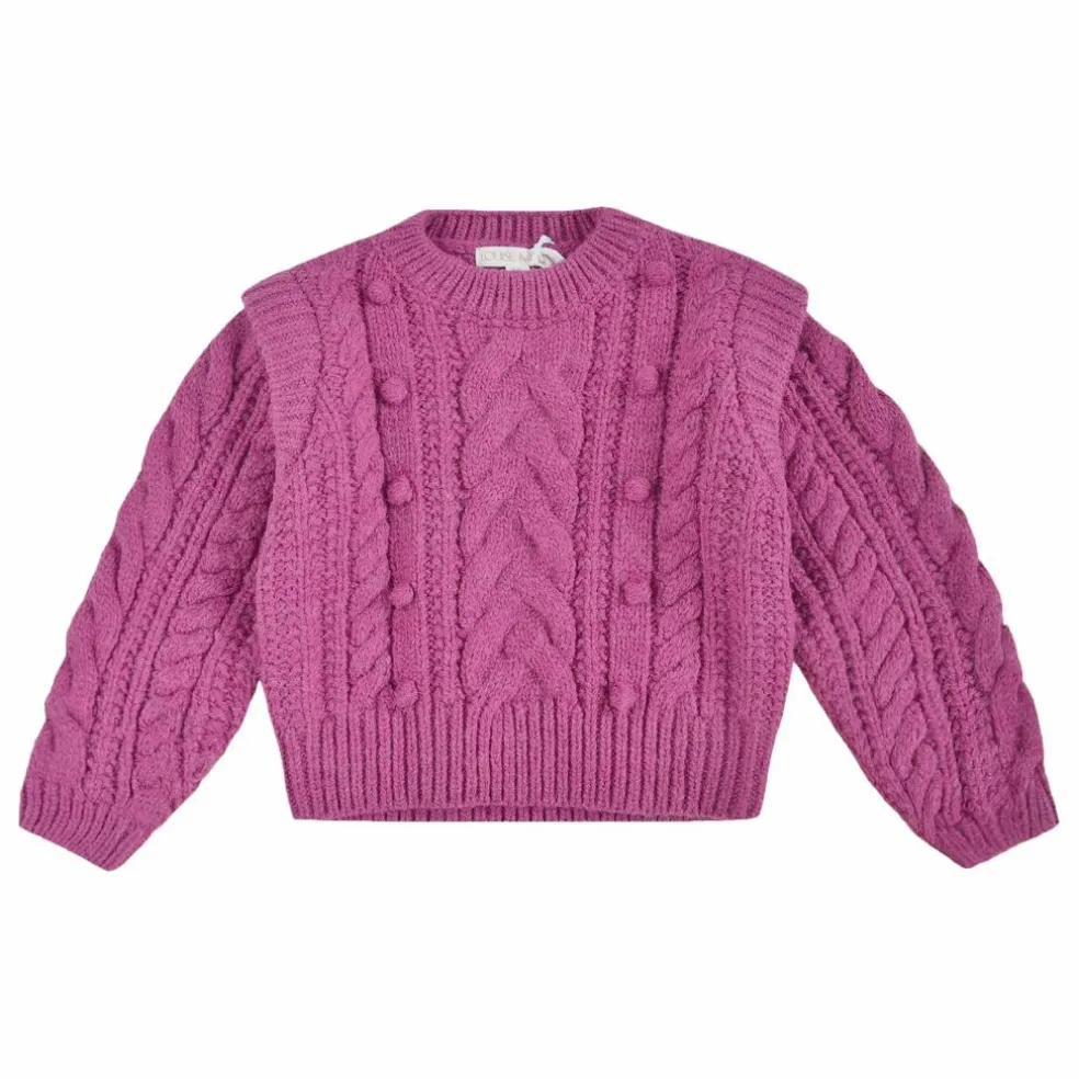 Pull Torsadé Anikalia Laine | Framboise