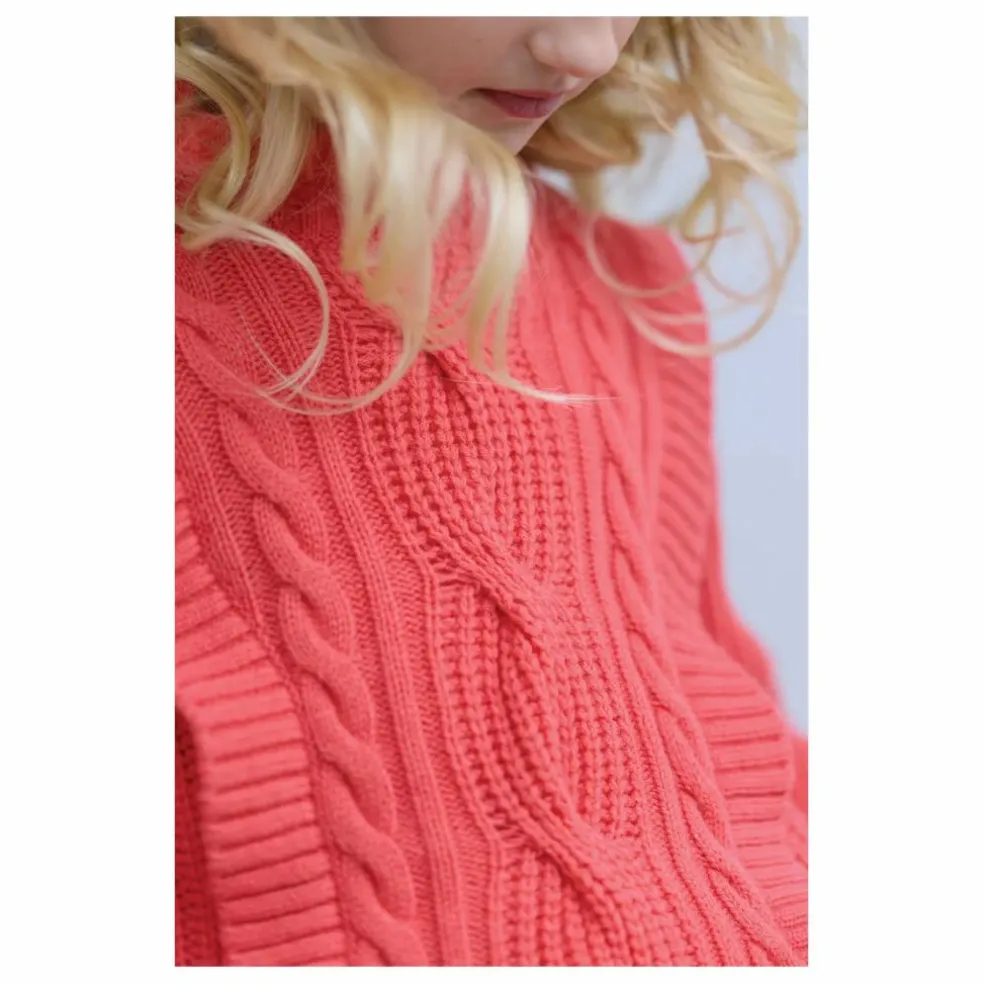 Pull Torsades Laine | Corail