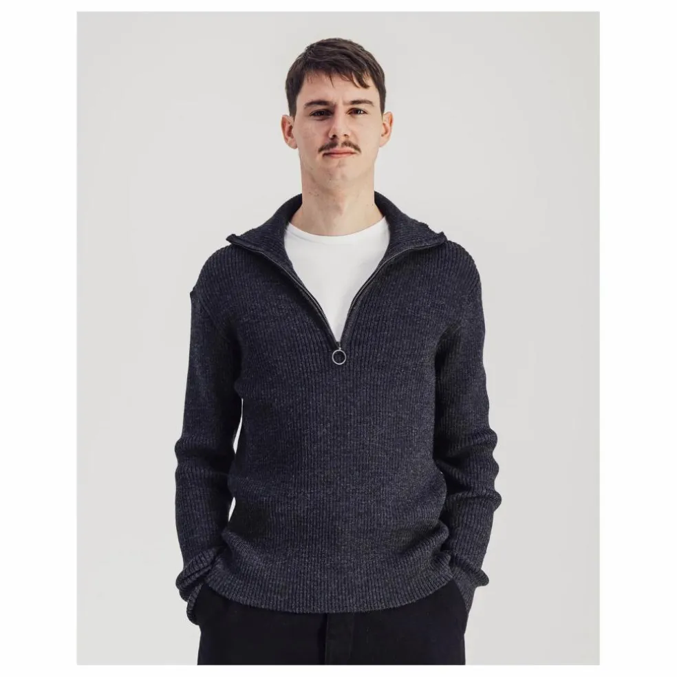 Pull Trucker Laine | Gris anthracite chiné