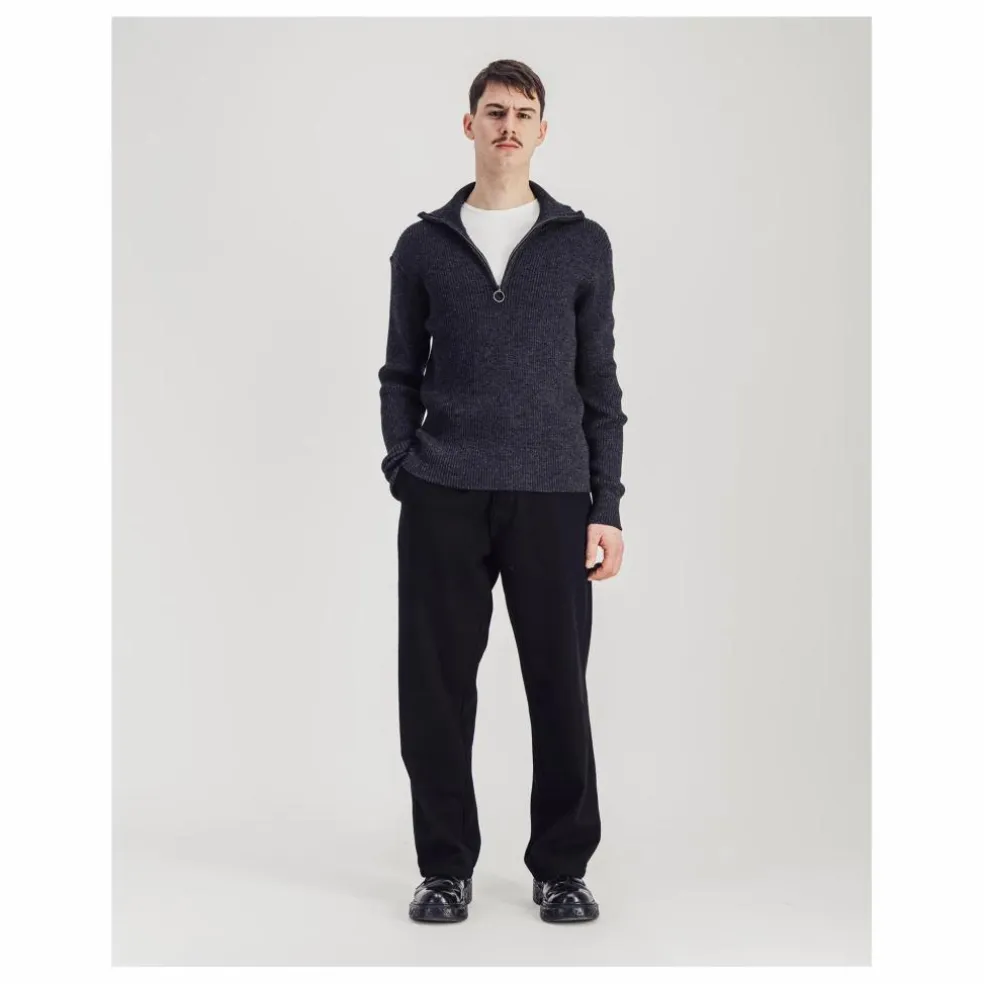 Pull Trucker Laine | Gris anthracite chiné