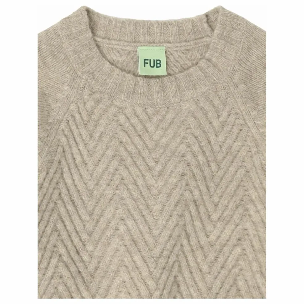 Pull Uni Laine d'Agneau | Beige chiné
