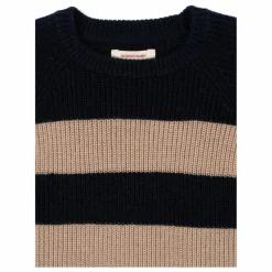 Pull Vitum Rayé Laine Mérinos | Bleu foncé