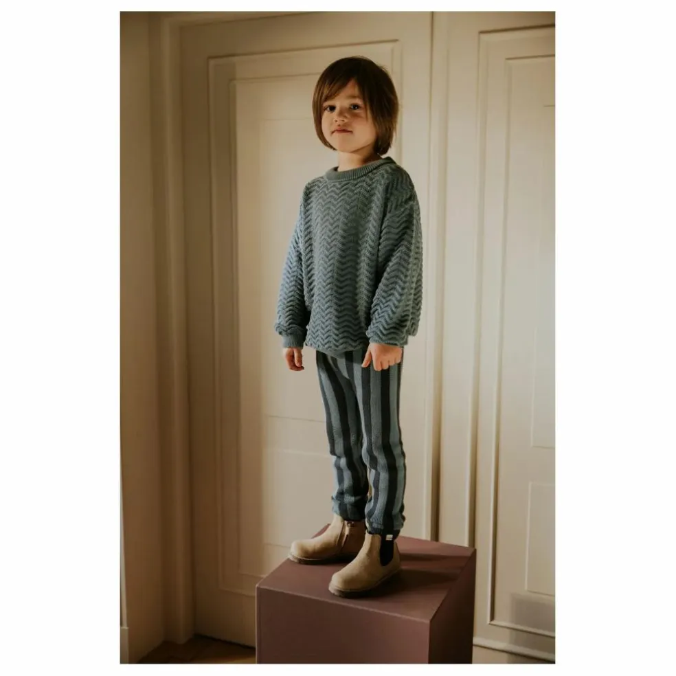 Pull Wavy Coton Bio | Bleu gris