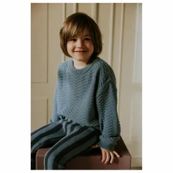 Pull Wavy Coton Bio | Bleu gris