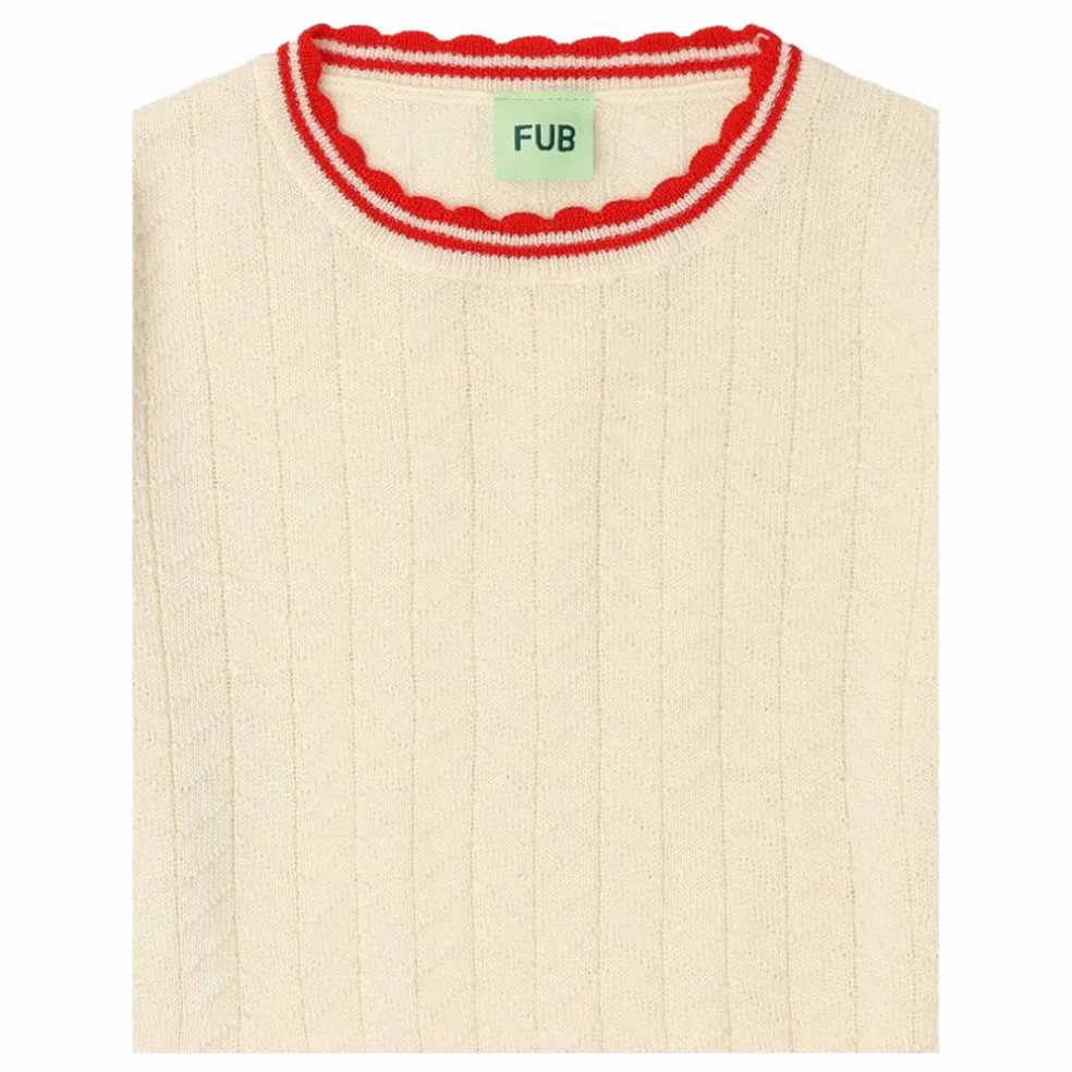Pull Zigzag Maille Fine Laine de Mérinos | Ecru