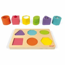 Puzzle 6 cubes sensoriels en bois