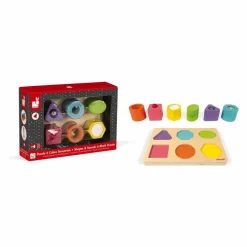 Puzzle 6 cubes sensoriels en bois