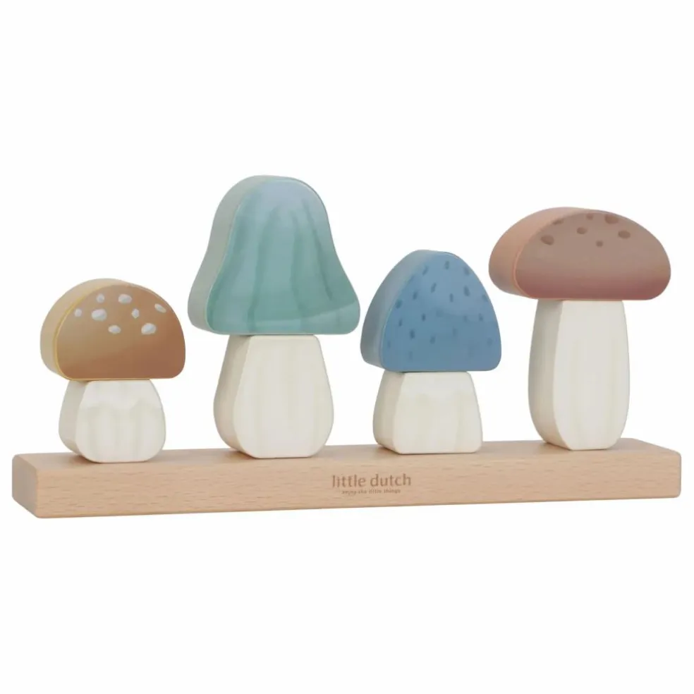 Puzzle champignons à empiler en bois FSC - Forest Friends