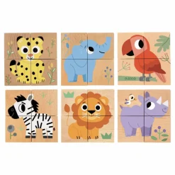 Puzzle cubes en bois Wild & Co