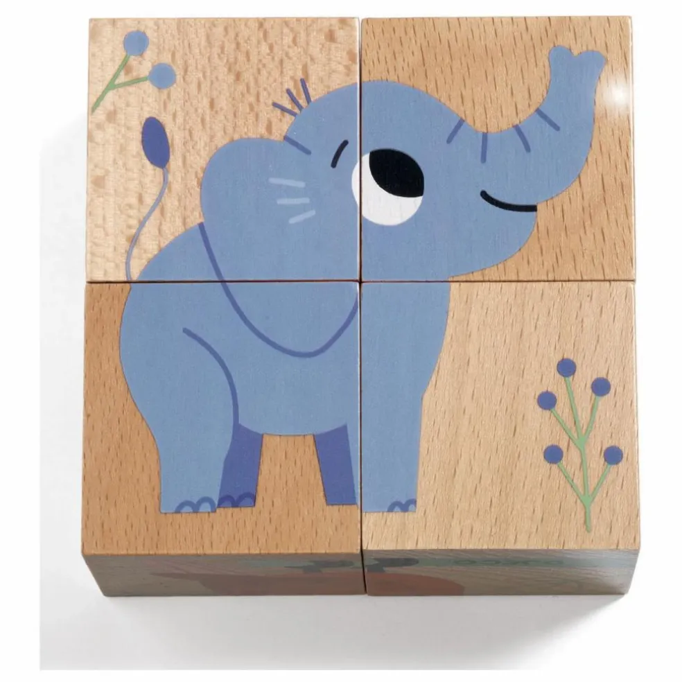 Puzzle cubes en bois Wild & Co