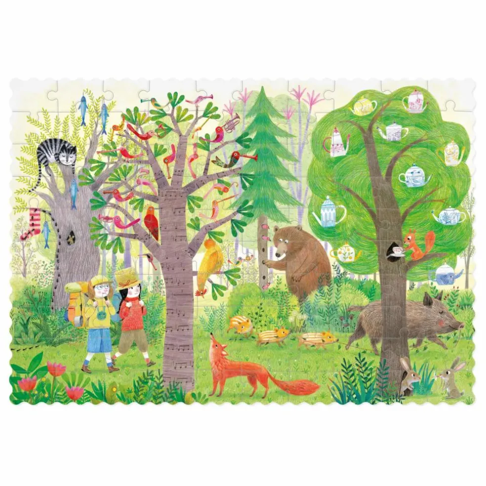 Puzzle de poche recto verso Nuit Jour Forêt
