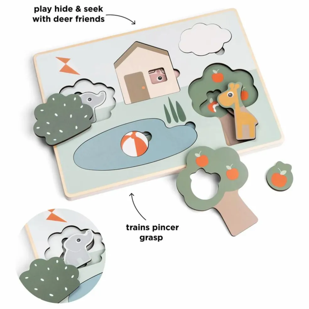 Puzzle encastrable Deer Friends