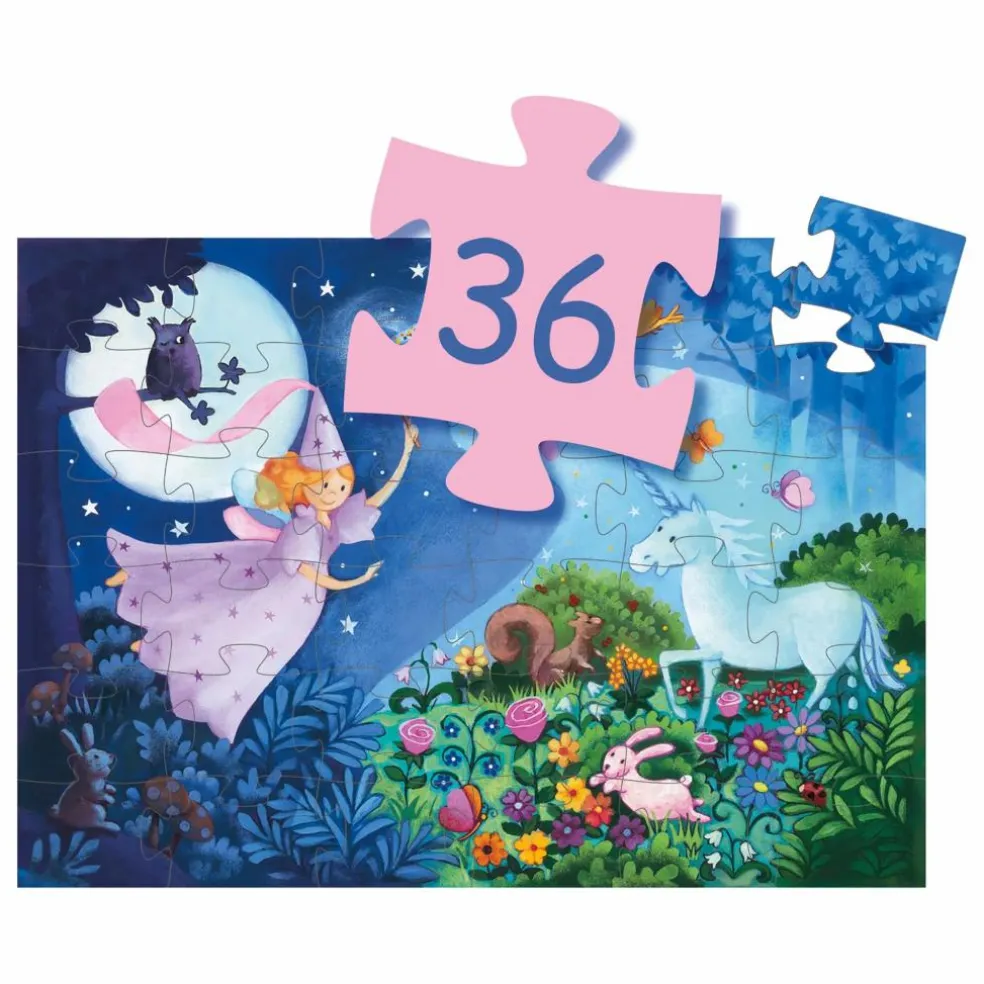 Puzzle La fée et la licorne - 36 pièces