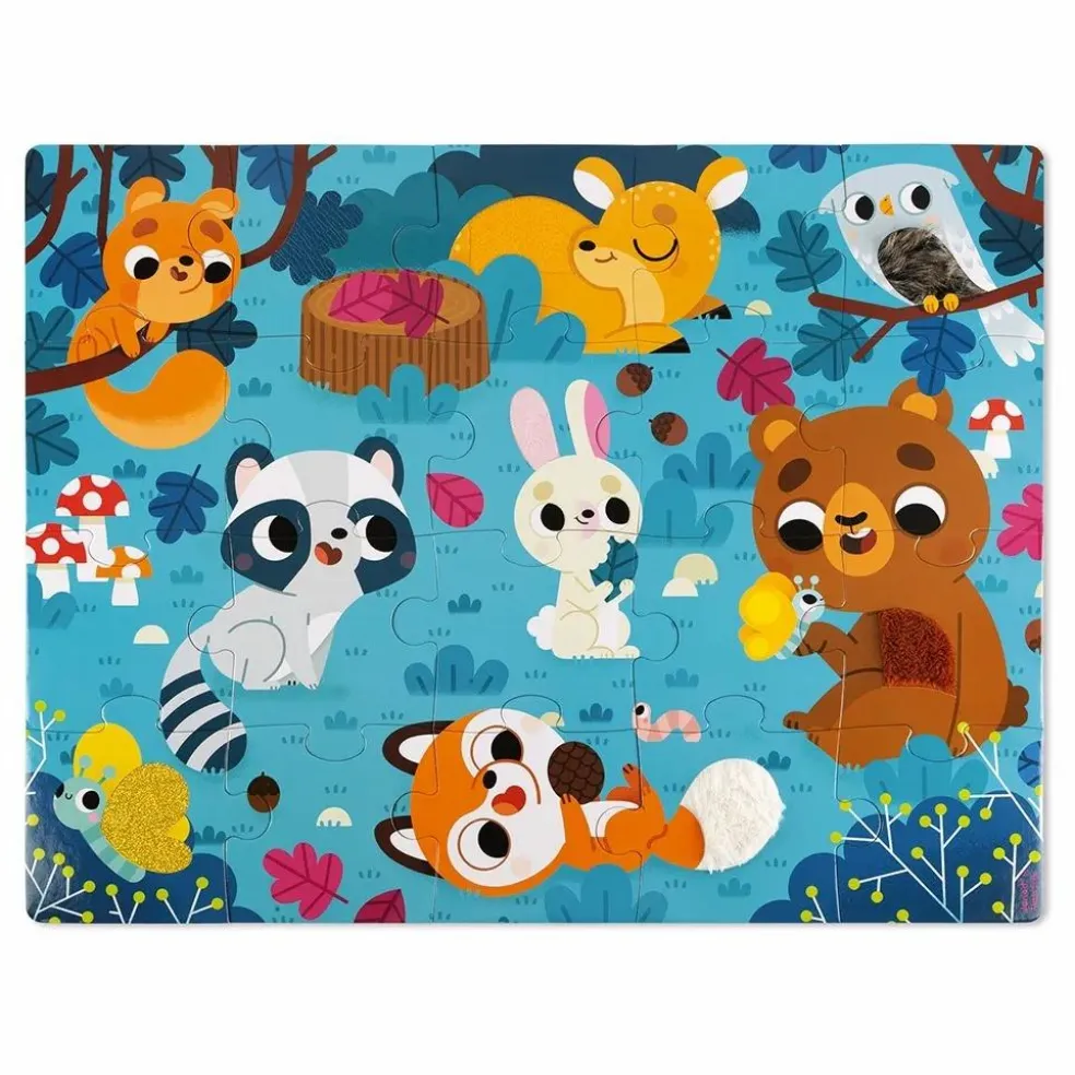 Puzzle tactile Les Animaux de la Forêt - 20 pièces