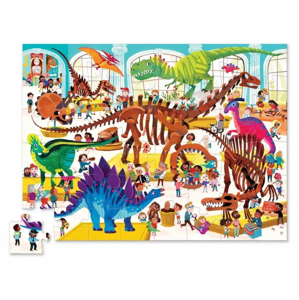 Puzzle Une journée au musée d'histoire naturelle - 48 pièces | Bleu