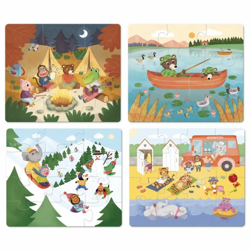 Puzzles évolutifs Les vacances - Set de 4
