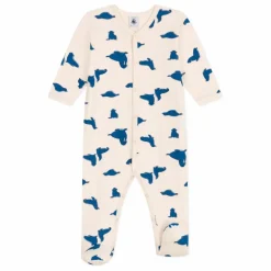 Pyjama à Pieds Berry Coton Bio | Crème
