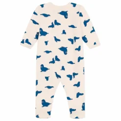 Pyjama à Pieds Berry Coton Bio | Crème
