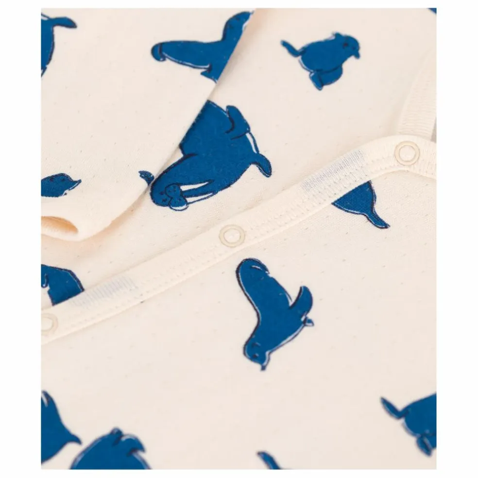 Pyjama à Pieds Berry Coton Bio | Crème