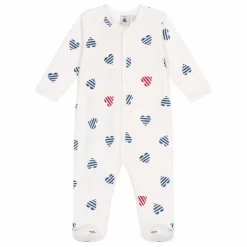 Pyjama à Pieds Bertho Coton Bio | Ecru