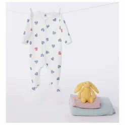 Pyjama à Pieds Bertho Coton Bio | Ecru