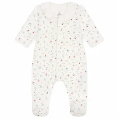 Pyjama à Pieds Bolette Coton Bio | Blanc