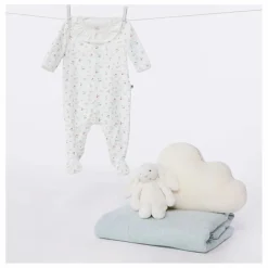 Pyjama à Pieds Bolette Coton Bio | Blanc