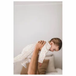 Pyjama à pieds en jersey Amalia Mini-cœurs | Jaune moutarde
