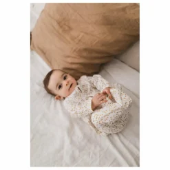 Pyjama à pieds en jersey Amalia Mini-cœurs | Jaune moutarde