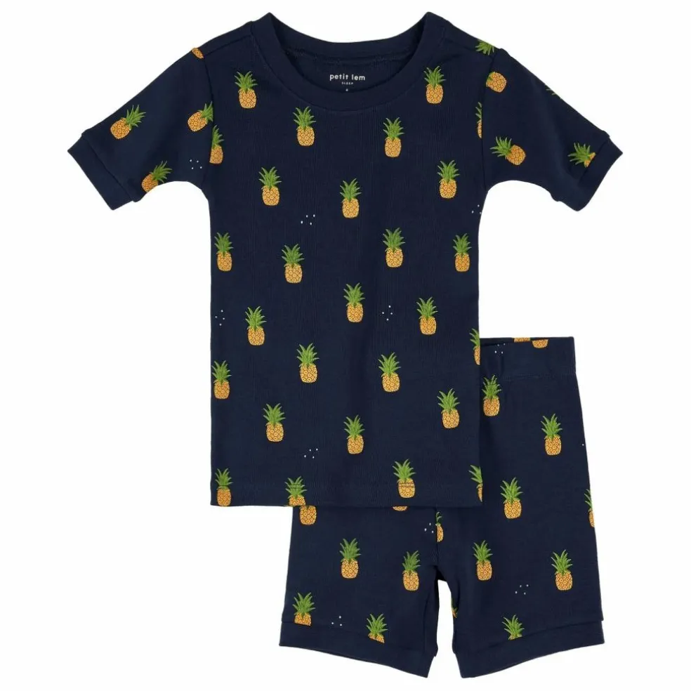 Pyjama Ananas Coton Bio | Bleu nuit