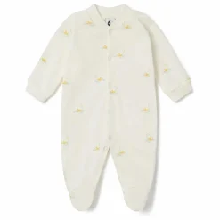Pyjama avec pieds Canards Coton Bio | Ecru