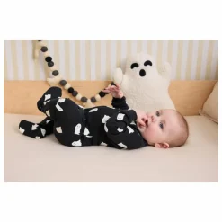 Pyjama Avec Pieds Fantômes Phosphorescents Coton Bio | Noir