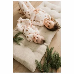 Pyjama Avec Pieds Rennes Coton Bio | Rose pâle