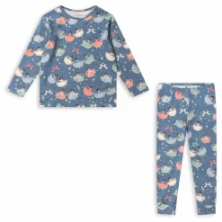 Pyjama Ballerines Coton Bio | Bleu