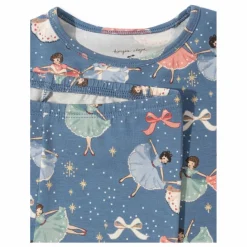 Pyjama Ballerines Coton Bio | Bleu