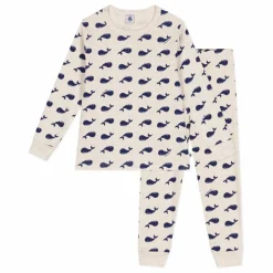 Pyjama Bordeaux Coton Bio | Beige
