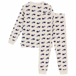 Pyjama Bordeaux Coton Bio | Beige