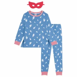Pyjama Bretona Avec Cape Flash Coton Bio | Bleu