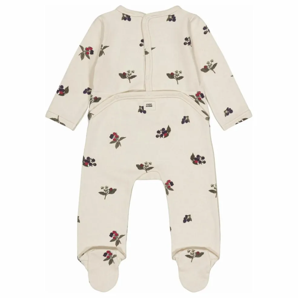 Pyjama Chubby Mûres Coton Bio | Ecru