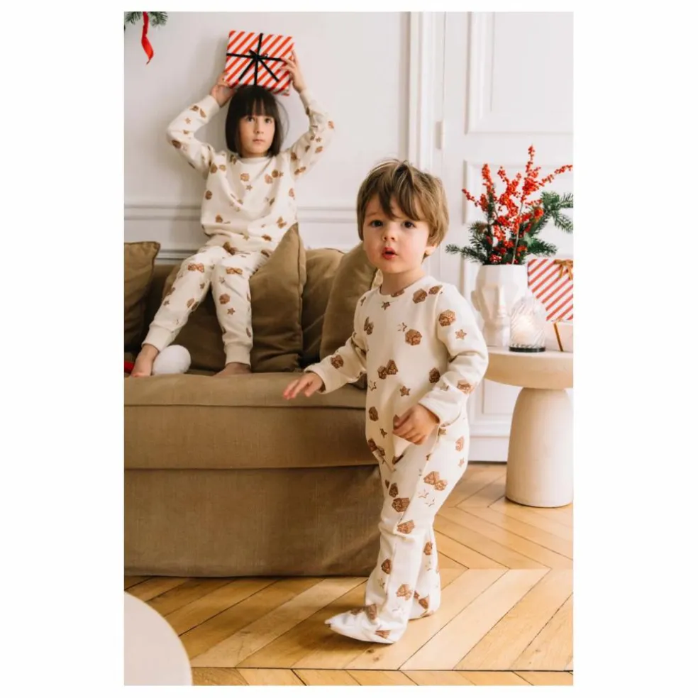 Pyjama Chubby Noël Coton Bio | Ecru