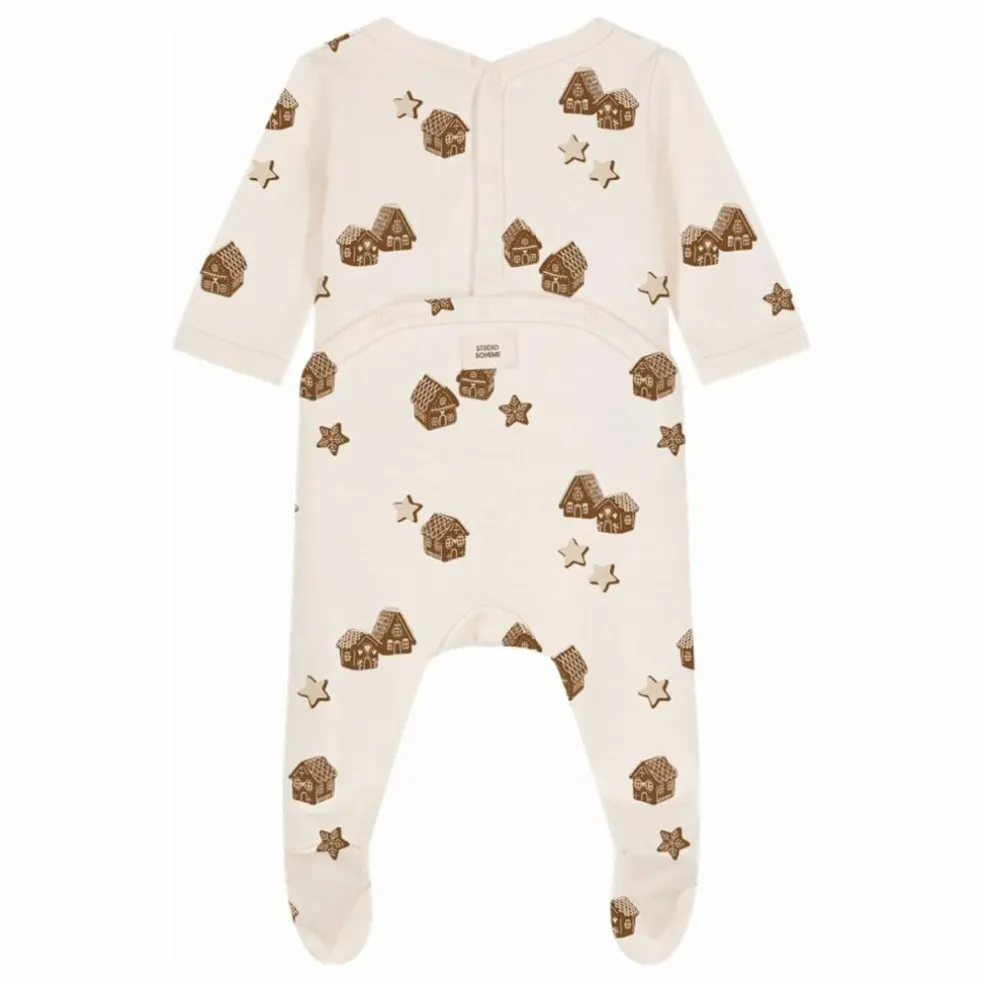 Pyjama Chubby Noël Coton Bio | Ecru
