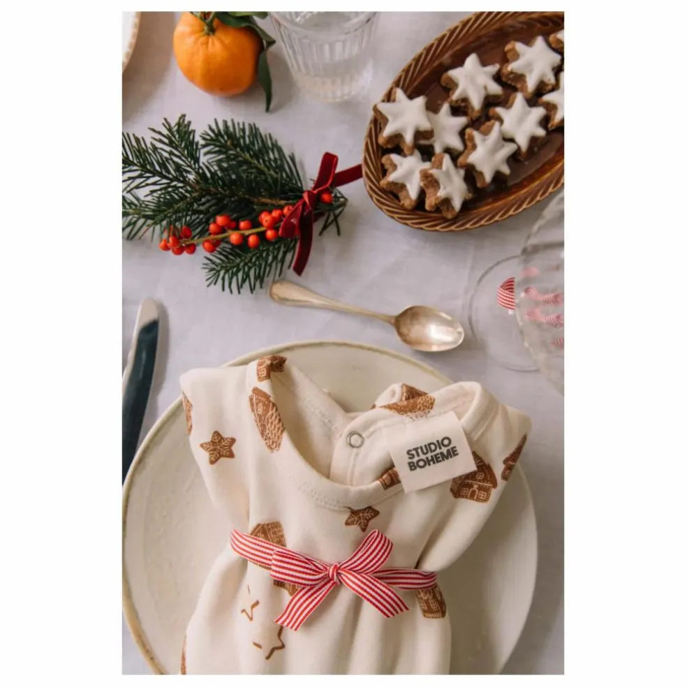 Pyjama Chubby Noël Coton Bio | Ecru