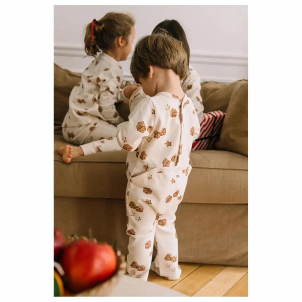 Pyjama Chubby Noël Coton Bio | Ecru