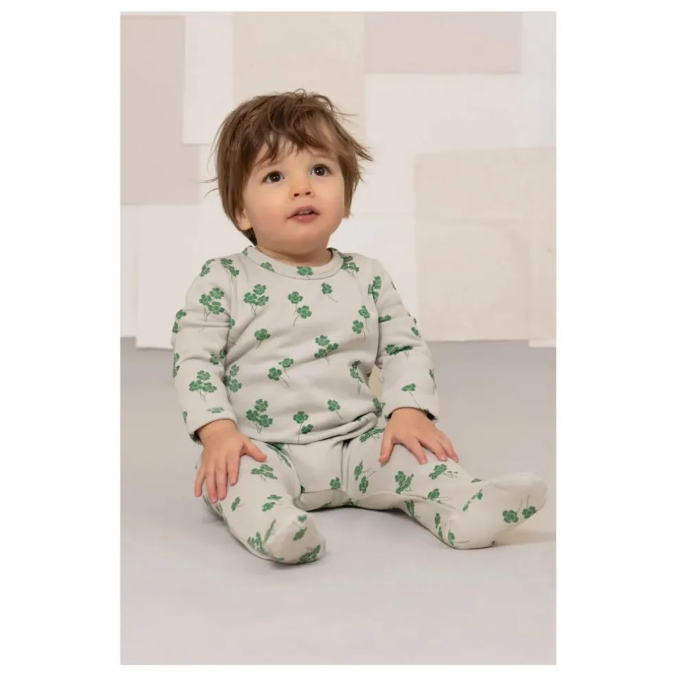 Pyjama Chubby Trèfles Coton Bio | Gris