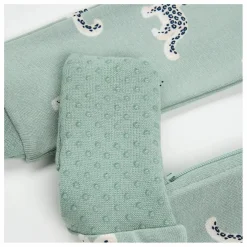 Pyjama Convertible Léopards Coton Bio | Vert amande