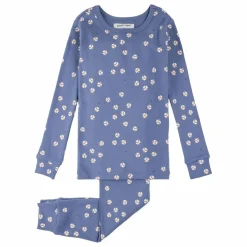 Pyjama Côtelé Baseball Coton Bio | Bleu