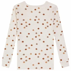 Pyjama Côtelé Citrouilles Coton Bio | Gris